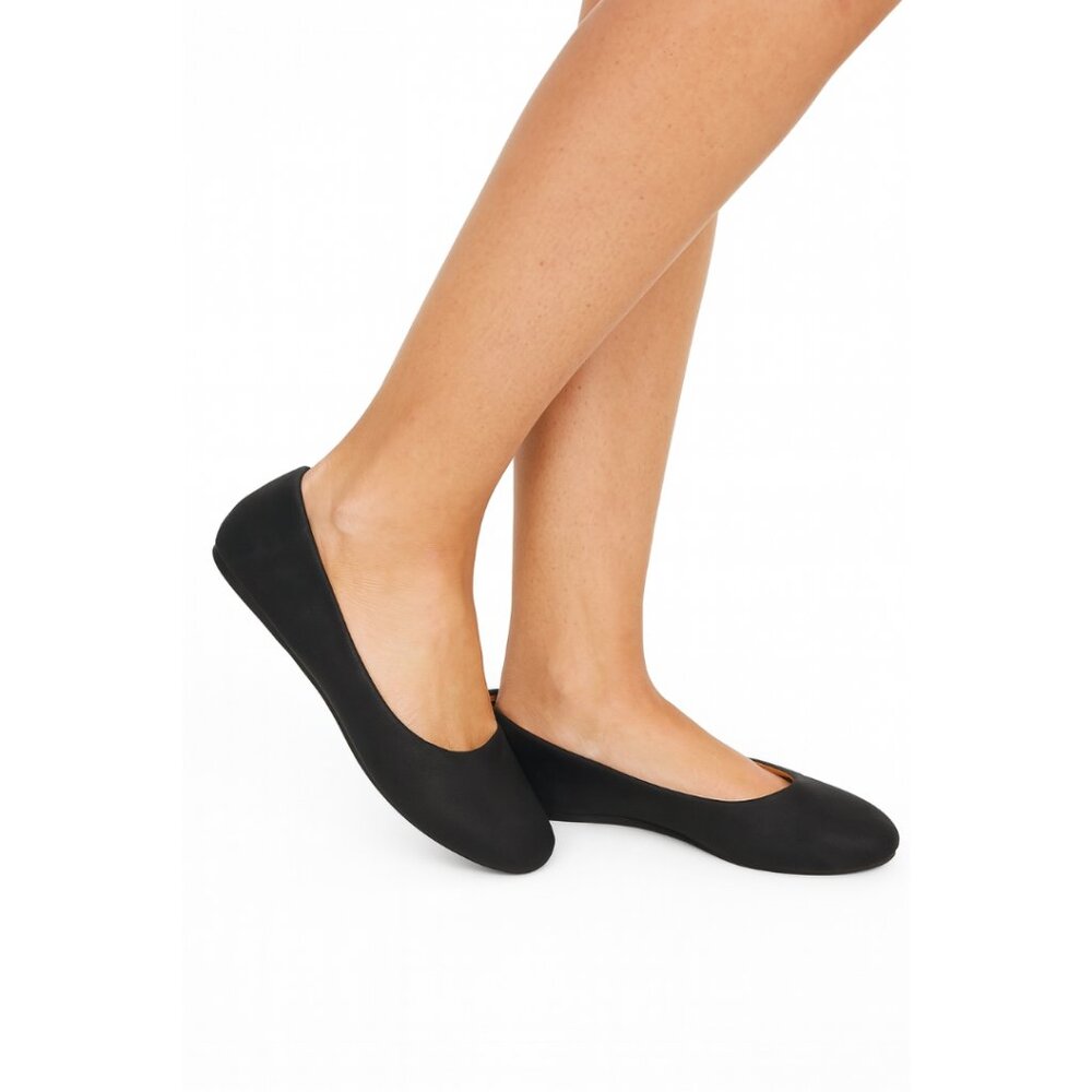 Women’s Black Comfort Flats – Size 37 EU / 6.5–7 US – NWOT